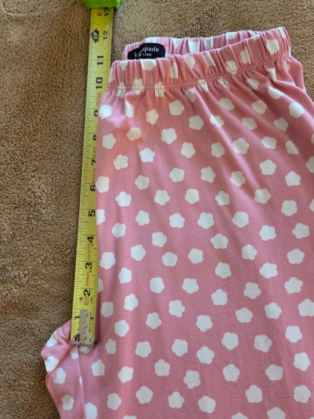 Kate Spade Pajama Set Size S Pink Clouds Short Sleeve Wide Capris ID SKYKH Cozy - Picture 14 of 14